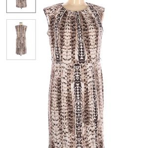Dana Bachman animal print dress, Not worn, No belt, Size 16